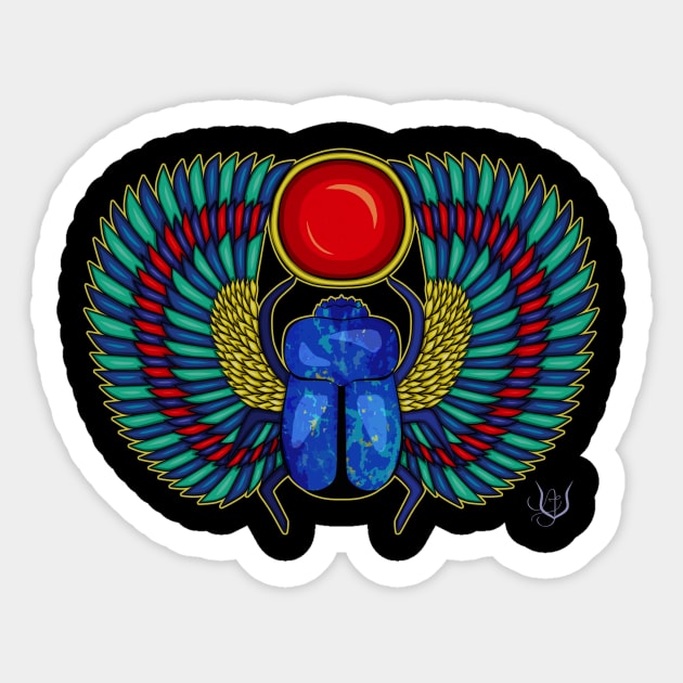 Winged Scarab Sticker by BastetLand